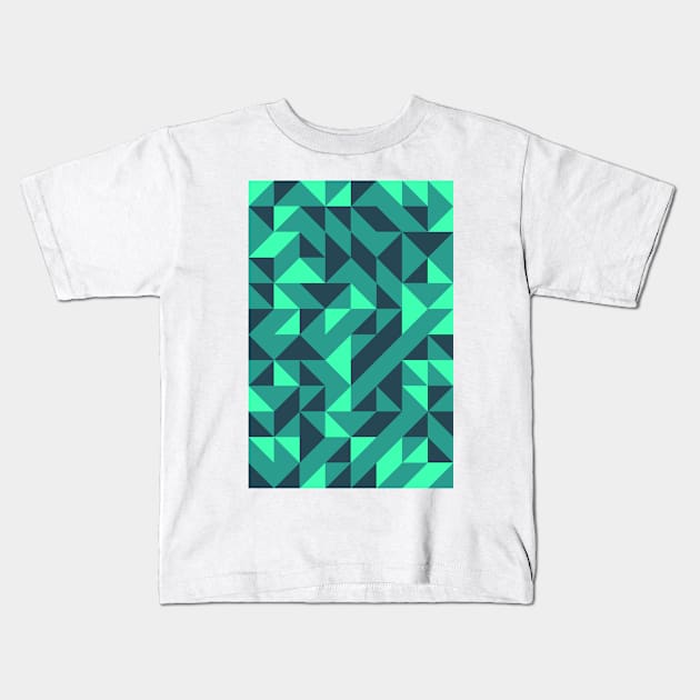 Wonderful Geometric Pattern - Triangle #2 Kids T-Shirt by Trendy-Now